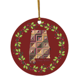 Alabama Quilter Christmas Circle Ornament