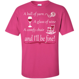A Ball of Yarn a Glass of Wine Men's and Unisex T-Shirts - Crafter4Life - 5