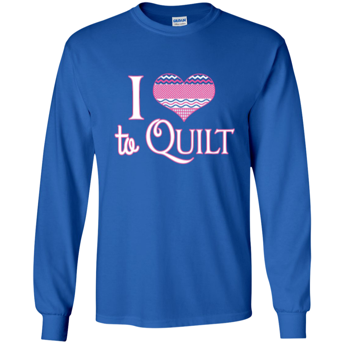 I Heart to Quilt Long Sleeve Ultra Cotton T-Shirt - Crafter4Life - 10