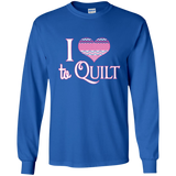I Heart to Quilt Long Sleeve Ultra Cotton T-Shirt - Crafter4Life - 10