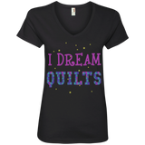 I Dream Quilts Ladies V-neck Tee - Crafter4Life - 4