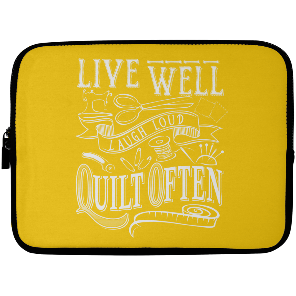 Live Well, Quilt Often Laptop Sleeves
