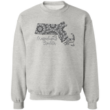 Massachusetts Crocheter Crewneck Pullover Sweatshirt