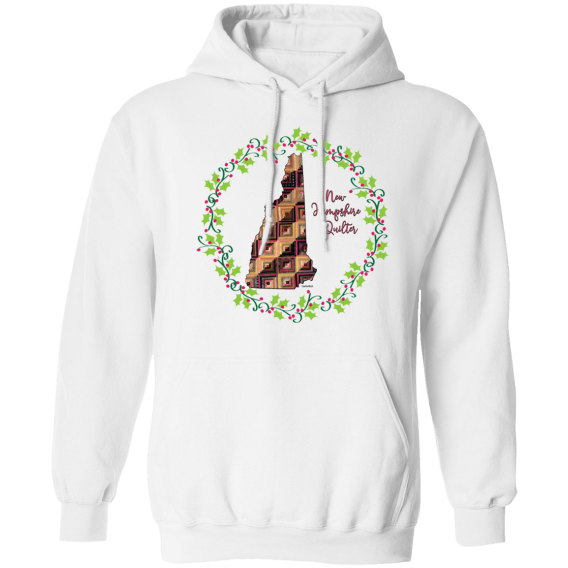New Hampshire Quilter Christmas Pullover Hoodie
