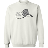 Alaska Crocheter Crewneck Pullover Sweatshirt