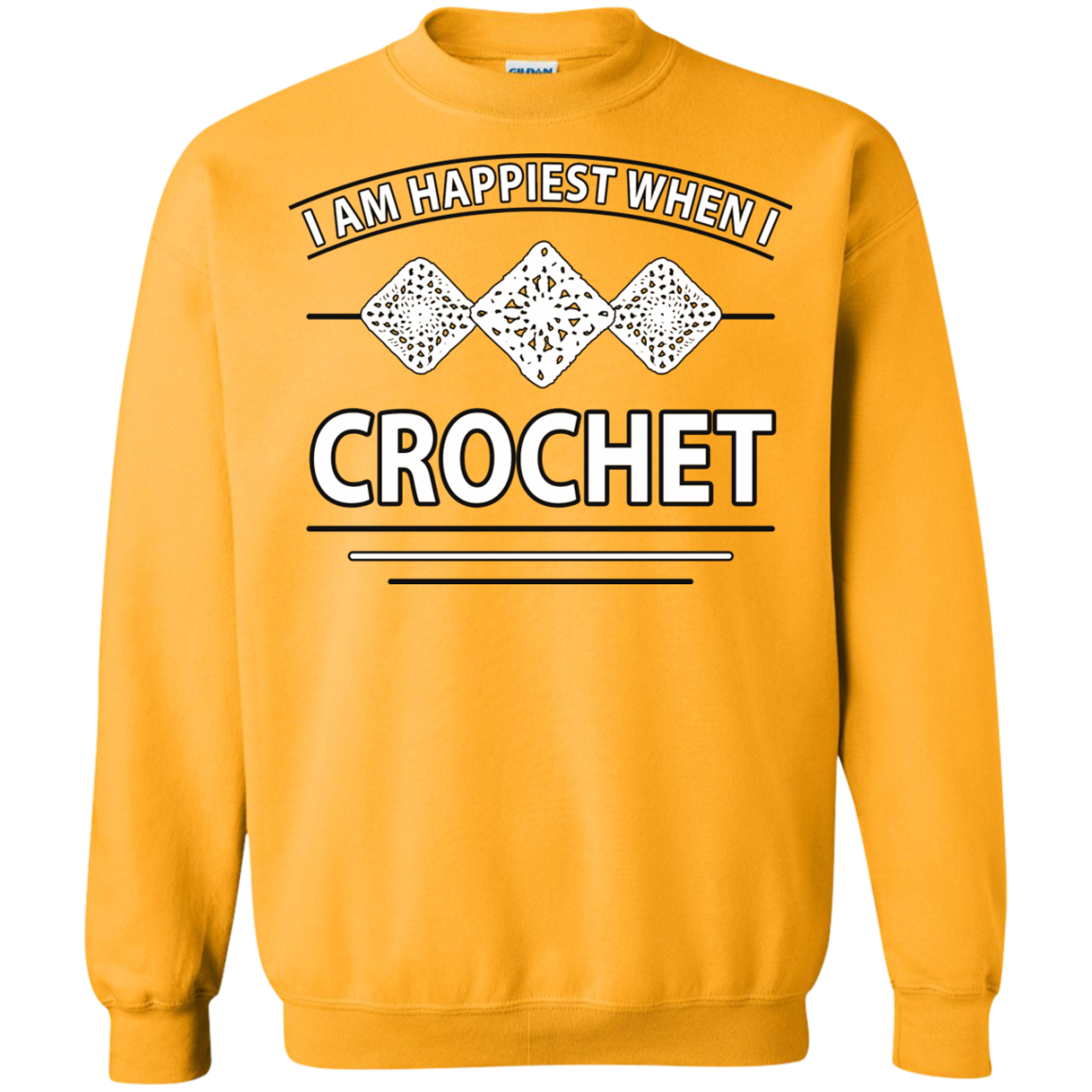 I Am Happiest When I Crochet Crewneck Sweatshirts - Crafter4Life - 12