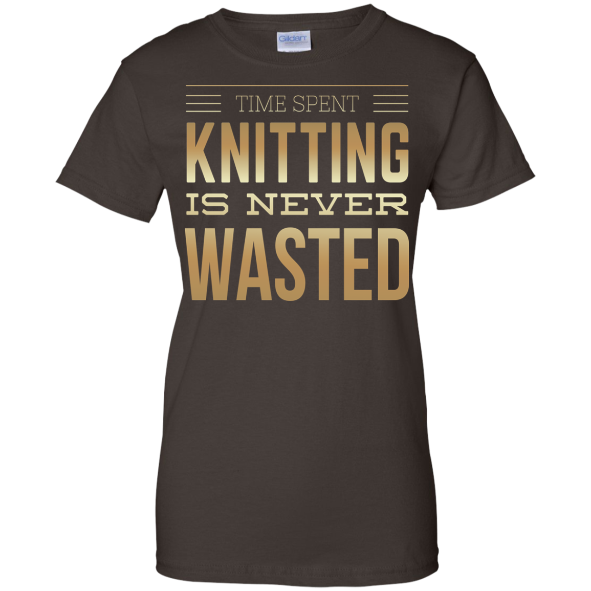 Time Spent Knitting Ladies Custom 100% Cotton T-Shirt - Crafter4Life - 4