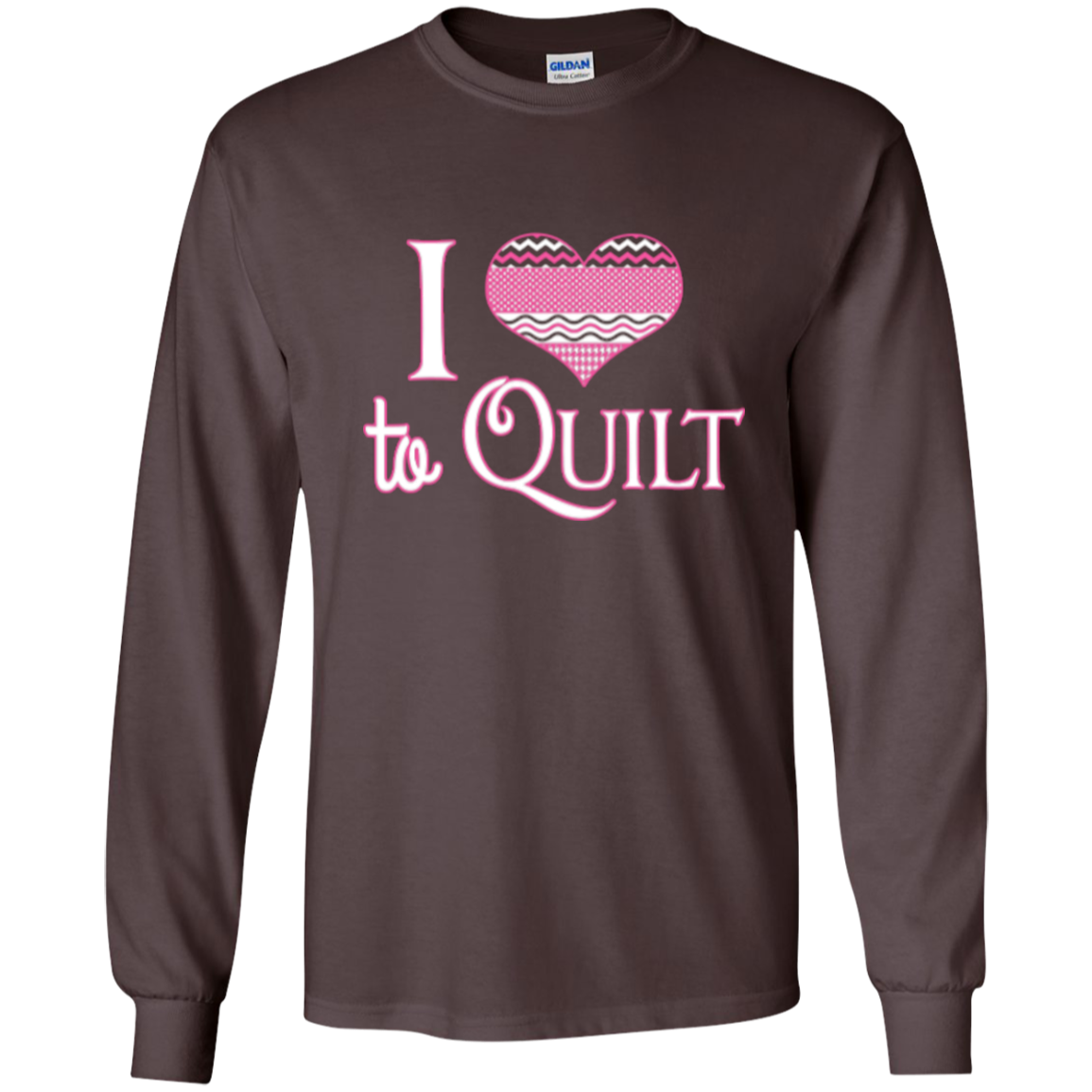 I Heart to Quilt Long Sleeve Ultra Cotton T-Shirt - Crafter4Life - 5