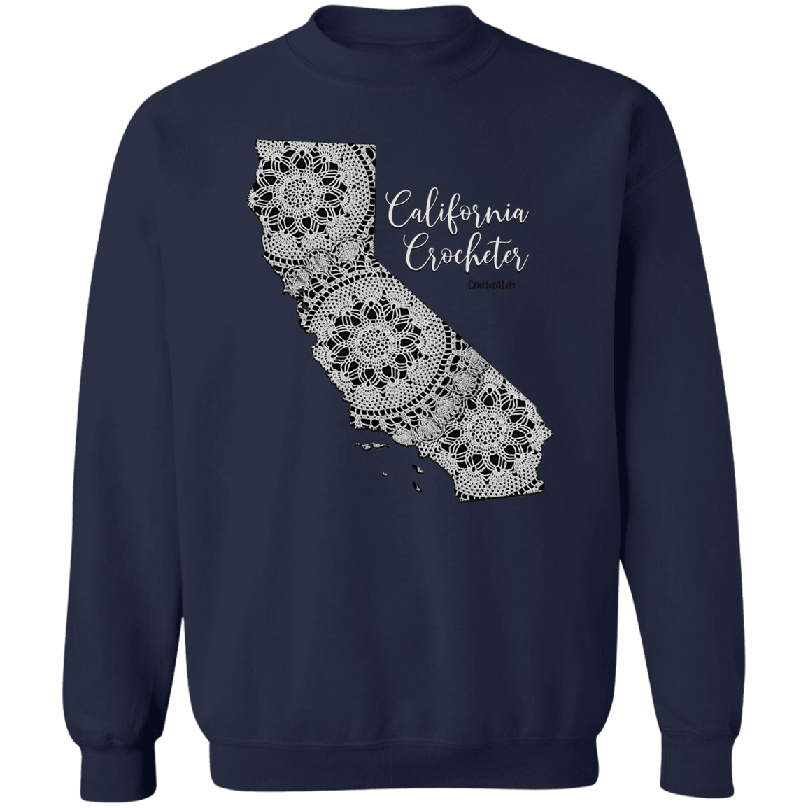 California Crocheter Crewneck Pullover Sweatshirt