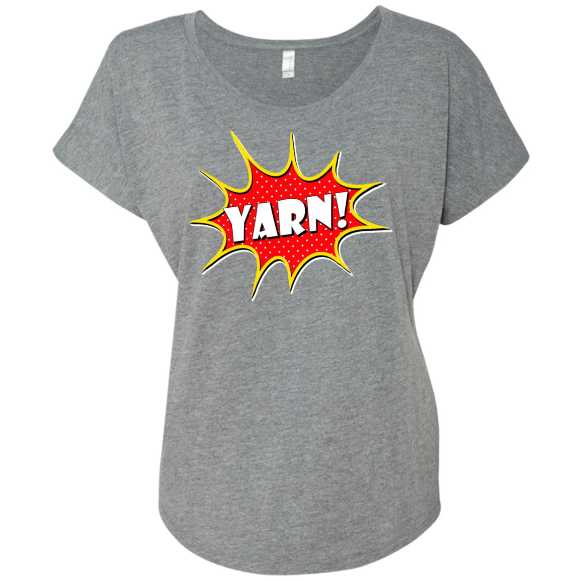 Yarn! Comic Starburst Ladies Triblend Dolman Sleeve