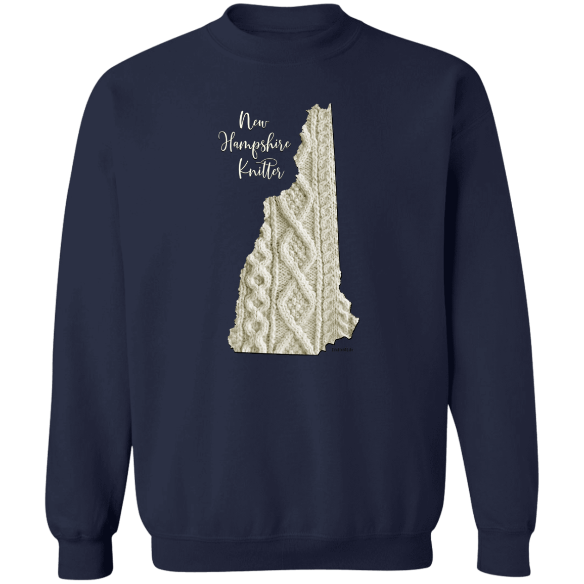 New Hampshire Knitter Crewneck Pullover Sweatshirt