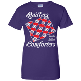 Quilters Make Better Comforters Ladies Custom 100% Cotton T-Shirt - Crafter4Life - 7