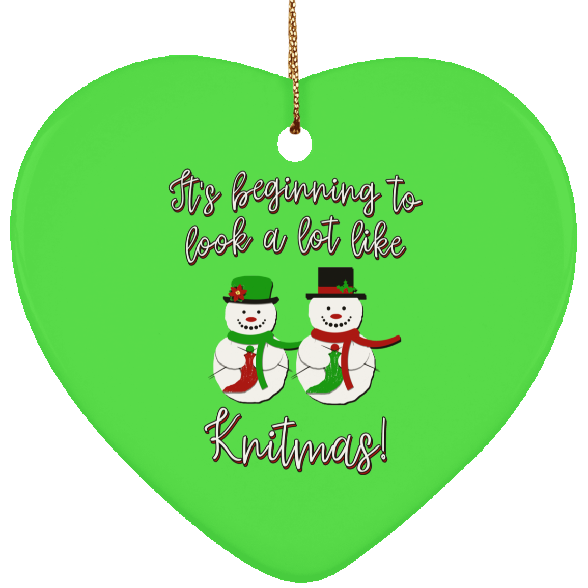 Knitmas Snow Couple Ornaments