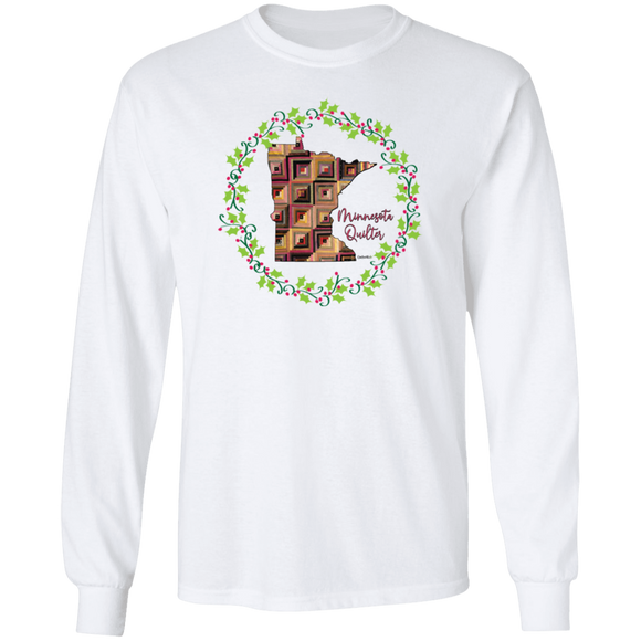 Minnesota Quilter Christmas LS Ultra Cotton T-Shirt