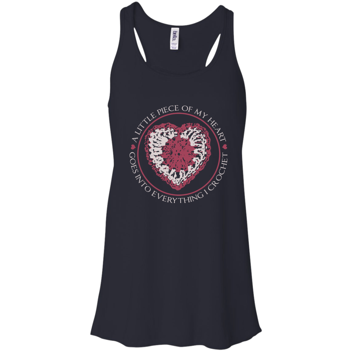 Piece of My Heart (Crochet) Flowy Racerback Tank