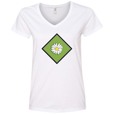 Daisy Field Ladies V-Neck T-Shirt
