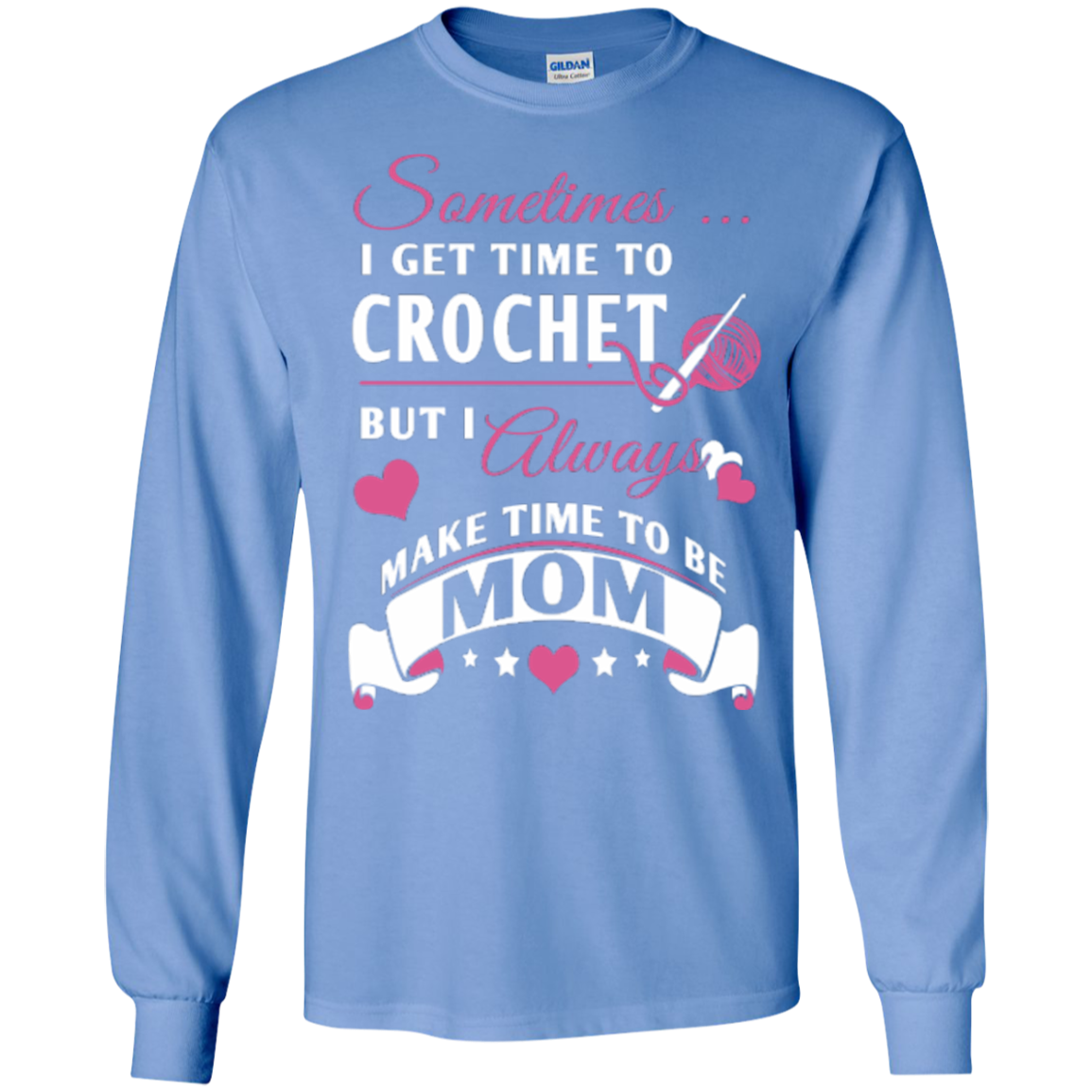 Crochet Mom Long Sleeve Ultra Cotton T-Shirt - Crafter4Life - 8