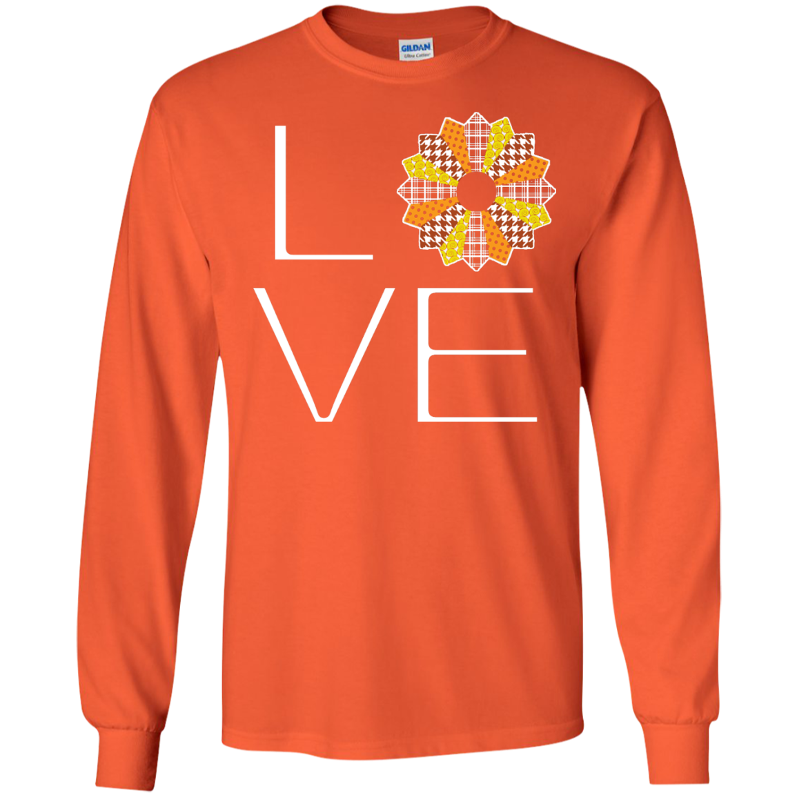 LOVE Quilting (Fall Colors) Long Sleeve Ultra Cotton T-Shirt - Crafter4Life - 3