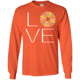 LOVE Quilting (Fall Colors) Long Sleeve Ultra Cotton T-Shirt - Crafter4Life - 3