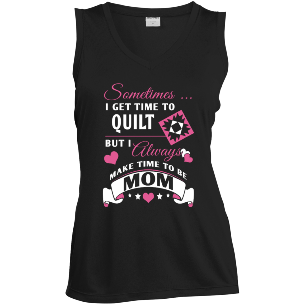 Time-Quilt-Mom Ladies Sleeveless V-Neck - Crafter4Life - 2
