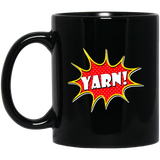 Yarn! Comic Starburst 11 or 15 oz Black Mugs