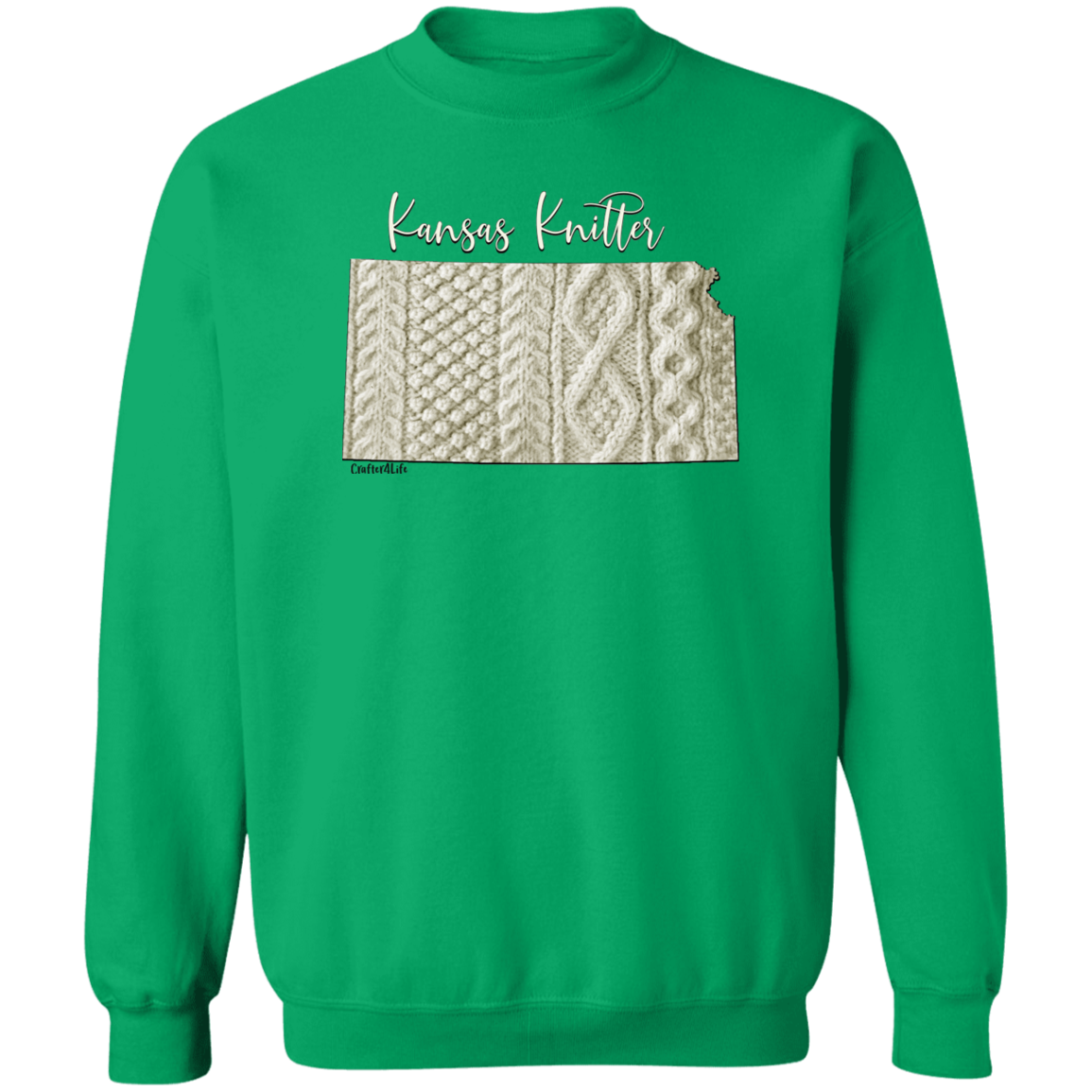 Kansas Knitter Crewneck Pullover Sweatshirt
