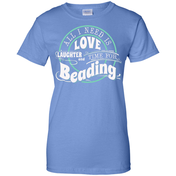 Time for Beading Ladies Custom 100% Cotton T-Shirt - Crafter4Life - 1