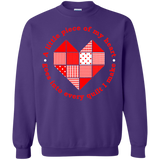 Piece of My Heart (Quilt) Crewneck Pullover Sweatshirt