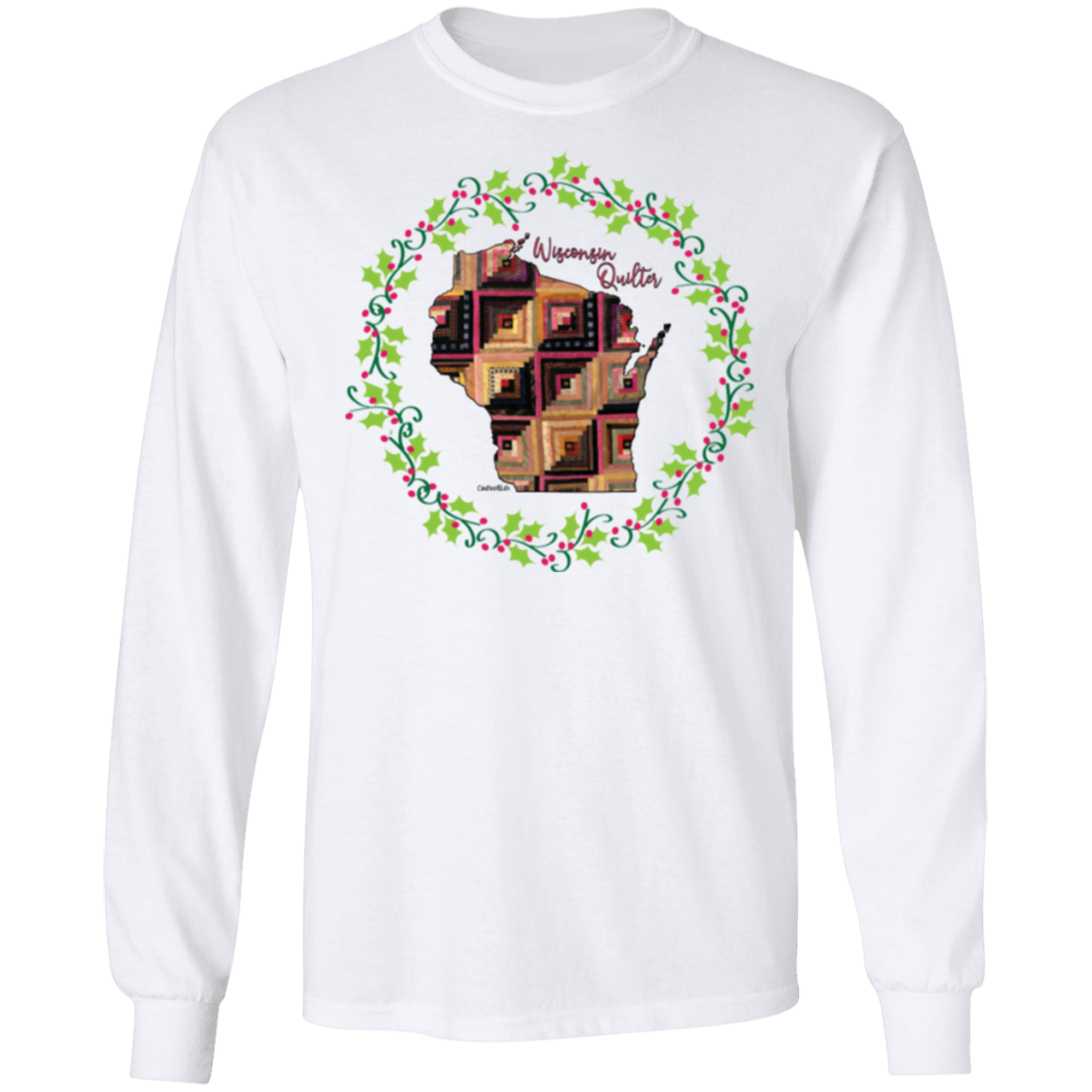 Wisconsin Quilter Christmas LS Ultra Cotton T-Shirt