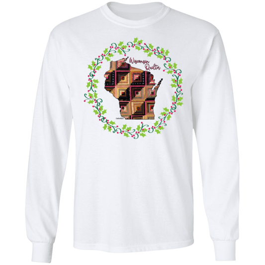 Wisconsin Quilter Christmas LS Ultra Cotton T-Shirt