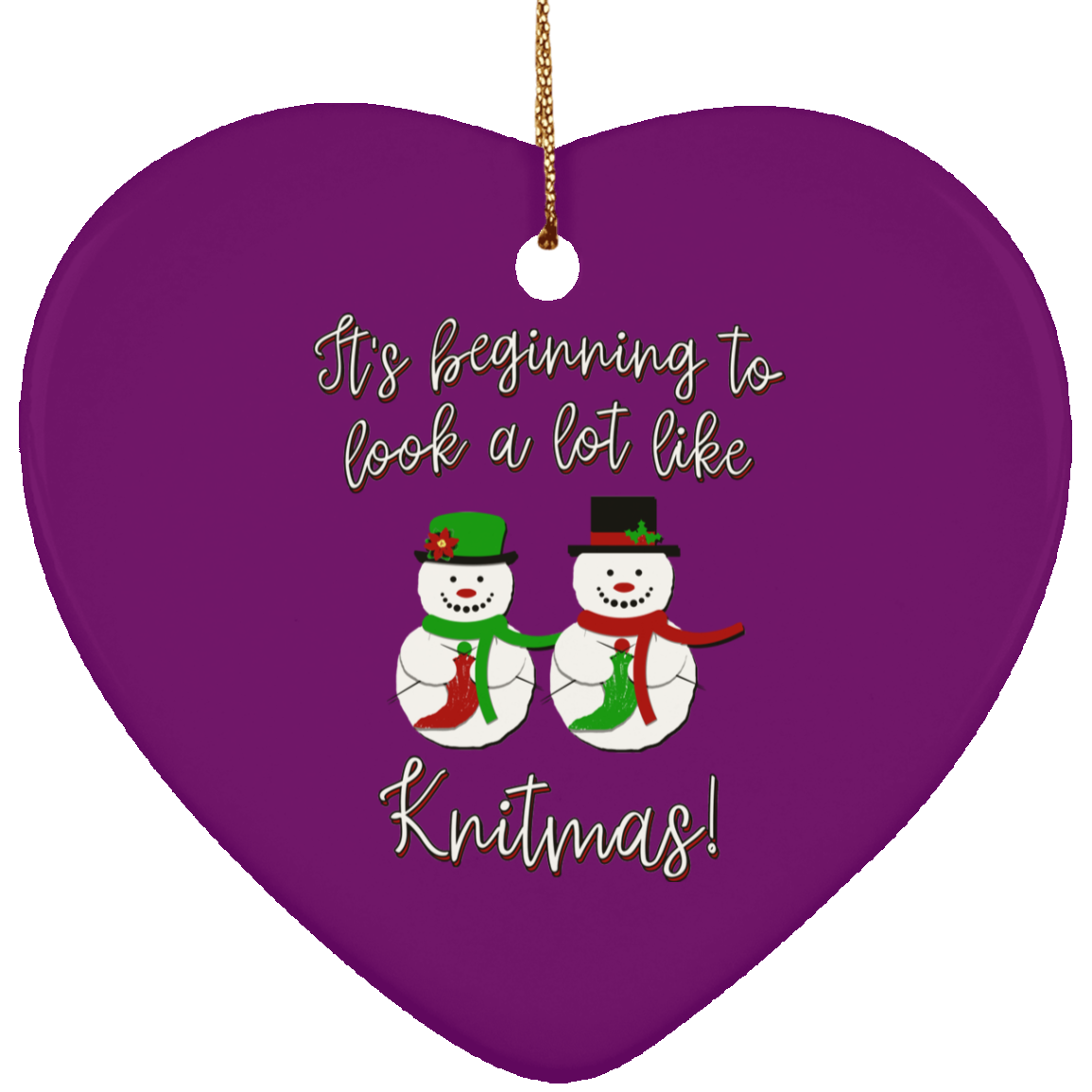 Knitmas Snow Couple Ornaments