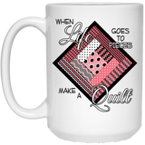 Make a Quilt (Pink) White Mugs