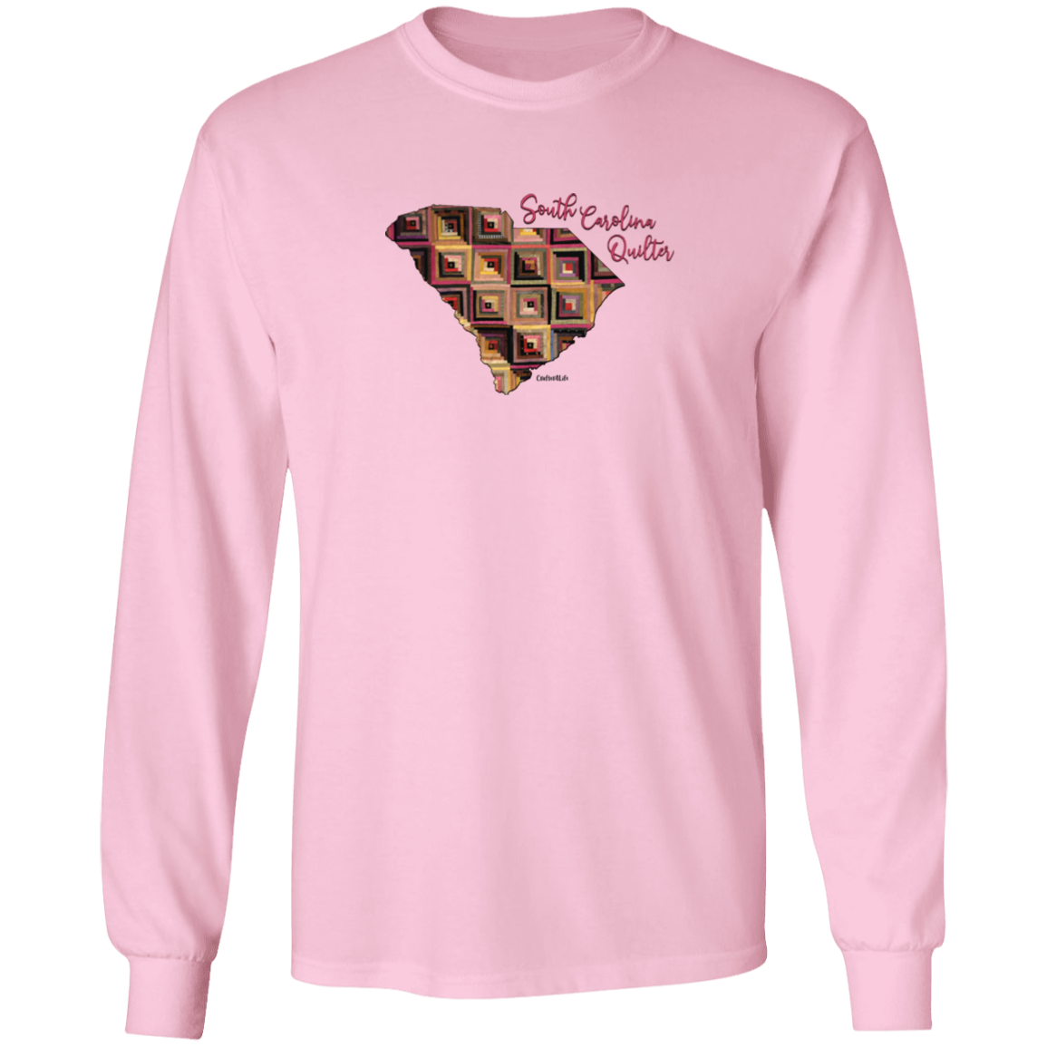 South Carolina Quilter Long Sleeve T-Shirt, Gift for Quilting Friends and Family