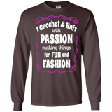 I Crochet & Knit with Passion LS Ultra Cotton T-Shirt