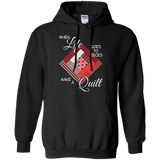 Make a Quilt (red) Pullover Hoodies - Crafter4Life - 2