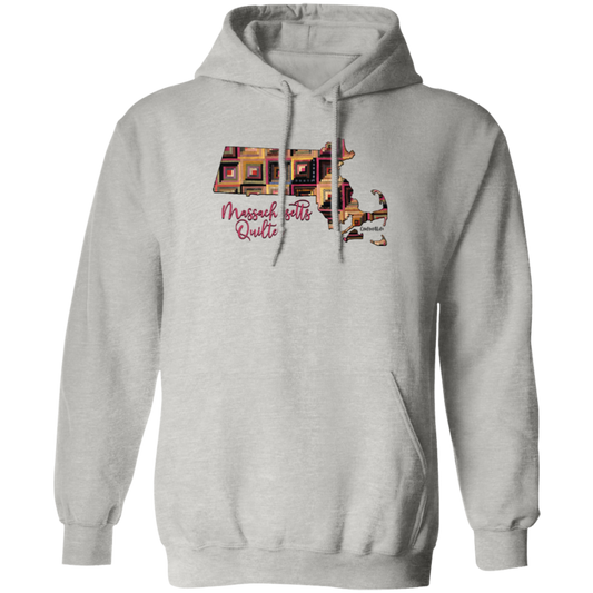Massachussetts Quilter Pullover Hoodie, Gift for Quilting Friends and Family