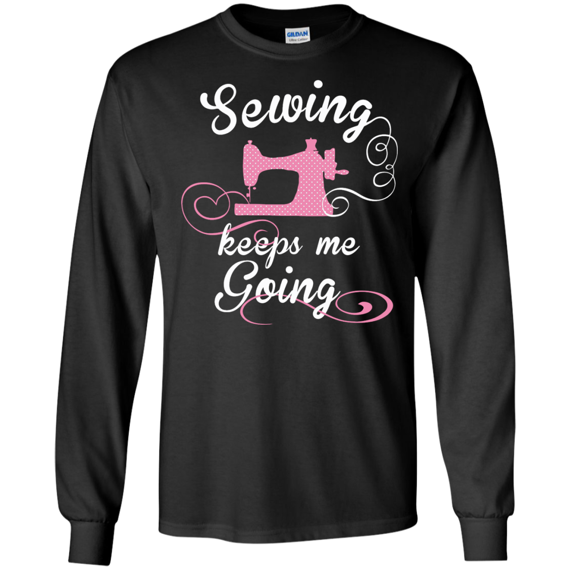 Sewing Keeps Me Going Long Sleeve Ultra Cotton T-Shirt - Crafter4Life - 2
