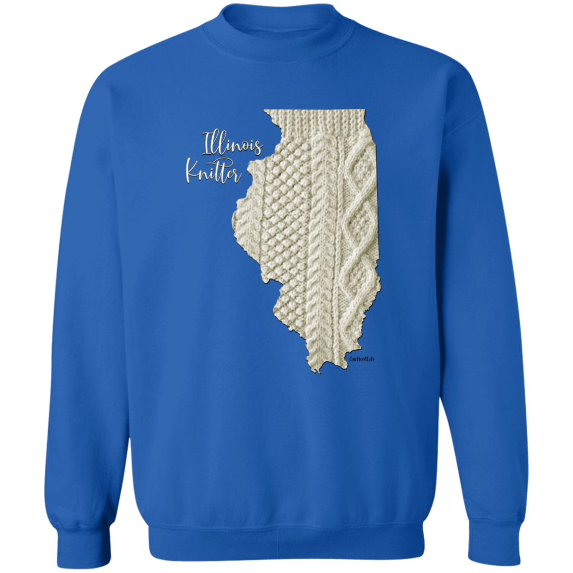 Illinois Knitter Crewneck Pullover Sweatshirt