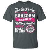 Cure for Boredom - Knitting Custom Ultra Cotton T-Shirt