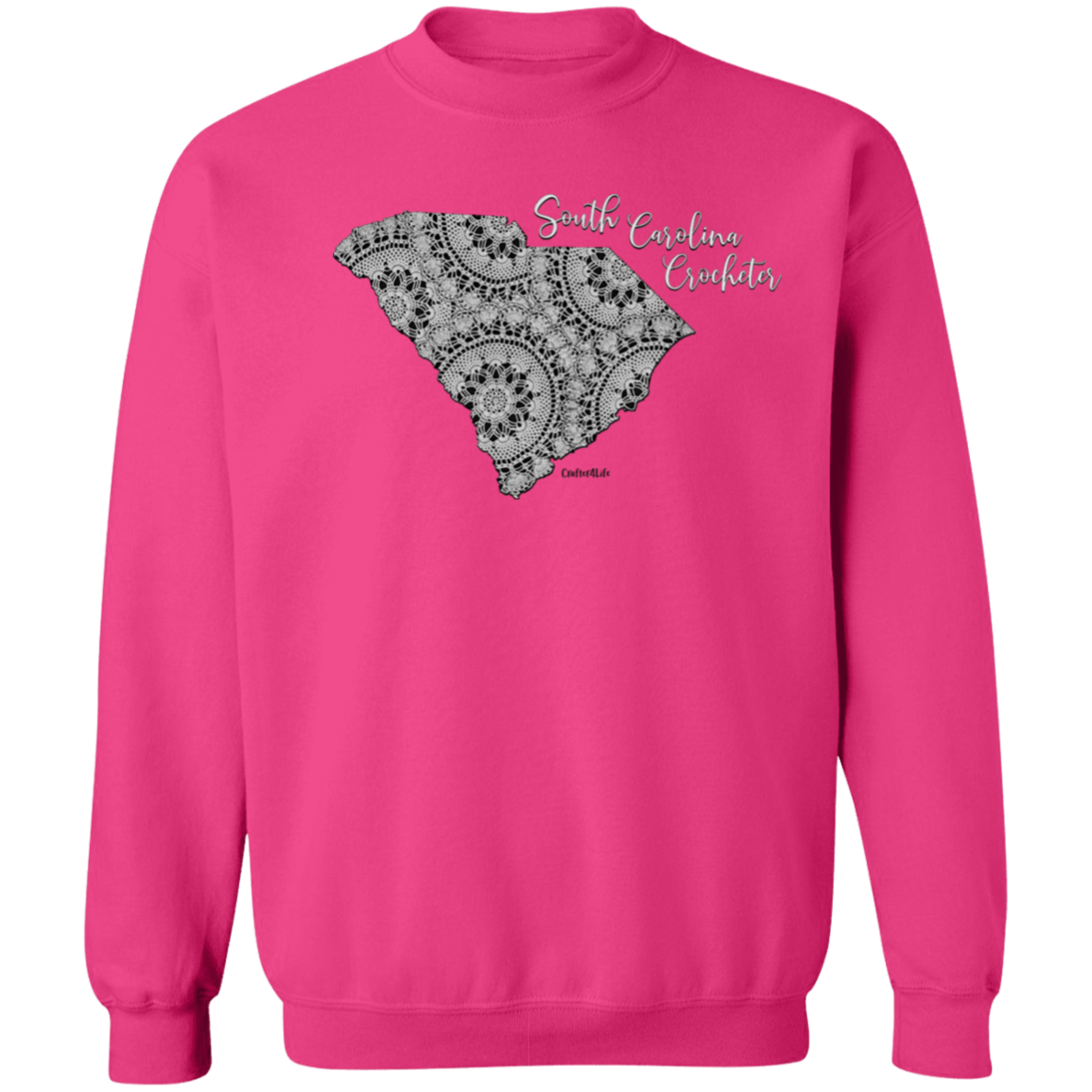 South Carolina Crocheter Crewneck Pullover Sweatshirt