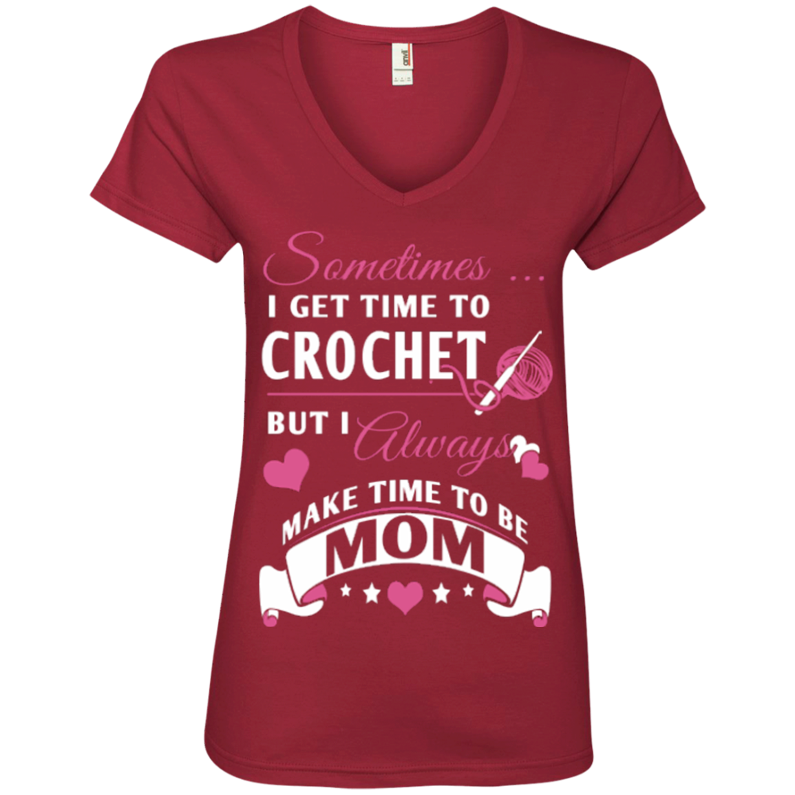 Crochet Mom Ladies V-neck Tee - Crafter4Life - 3