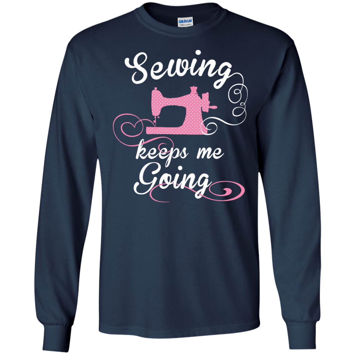 Sewing Keeps Me Going Long Sleeve Ultra Cotton T-Shirt - Crafter4Life - 6