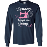 Sewing Keeps Me Going Long Sleeve Ultra Cotton T-Shirt - Crafter4Life - 6