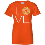 LOVE Quilting (Fall Colors) Ladies Custom 100% Cotton T-Shirt - Crafter4Life - 1