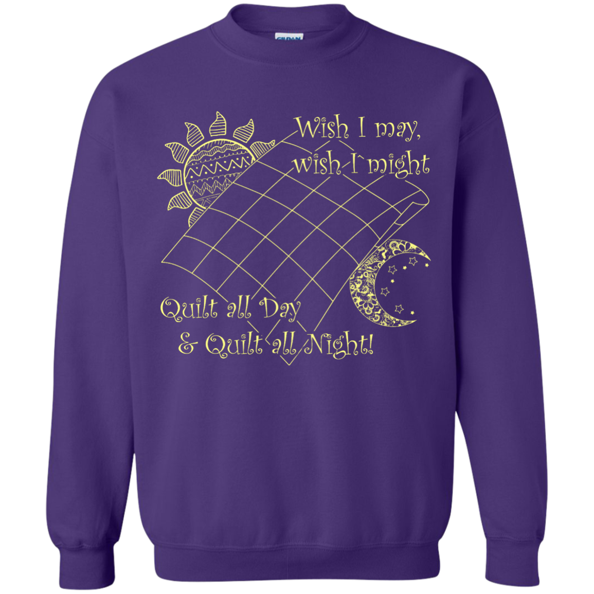 Wish I May Quilt Crewneck Sweatshirts - Crafter4Life - 8