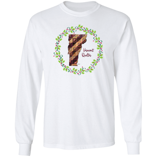 Vermont Quilter Christmas LS Ultra Cotton T-Shirt