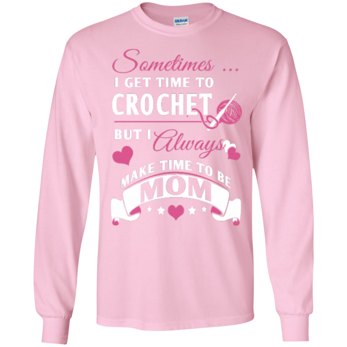 Crochet Mom Long Sleeve Ultra Cotton T-Shirt - Crafter4Life - 7