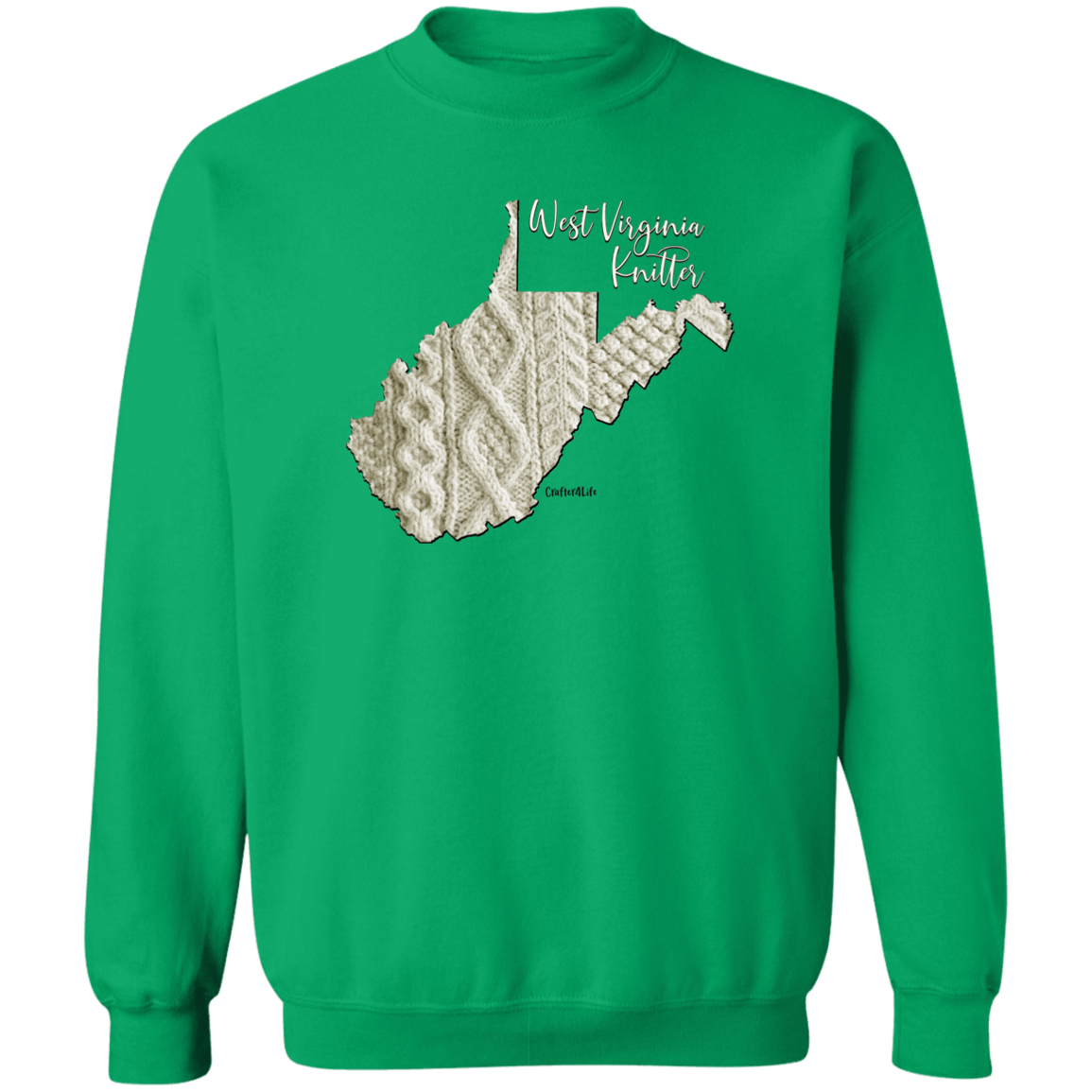 West Virginia Knitter Crewneck Pullover Sweatshirt