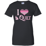I Heart to Quilt Ladies Custom 100% Cotton T-Shirt - Crafter4Life - 3