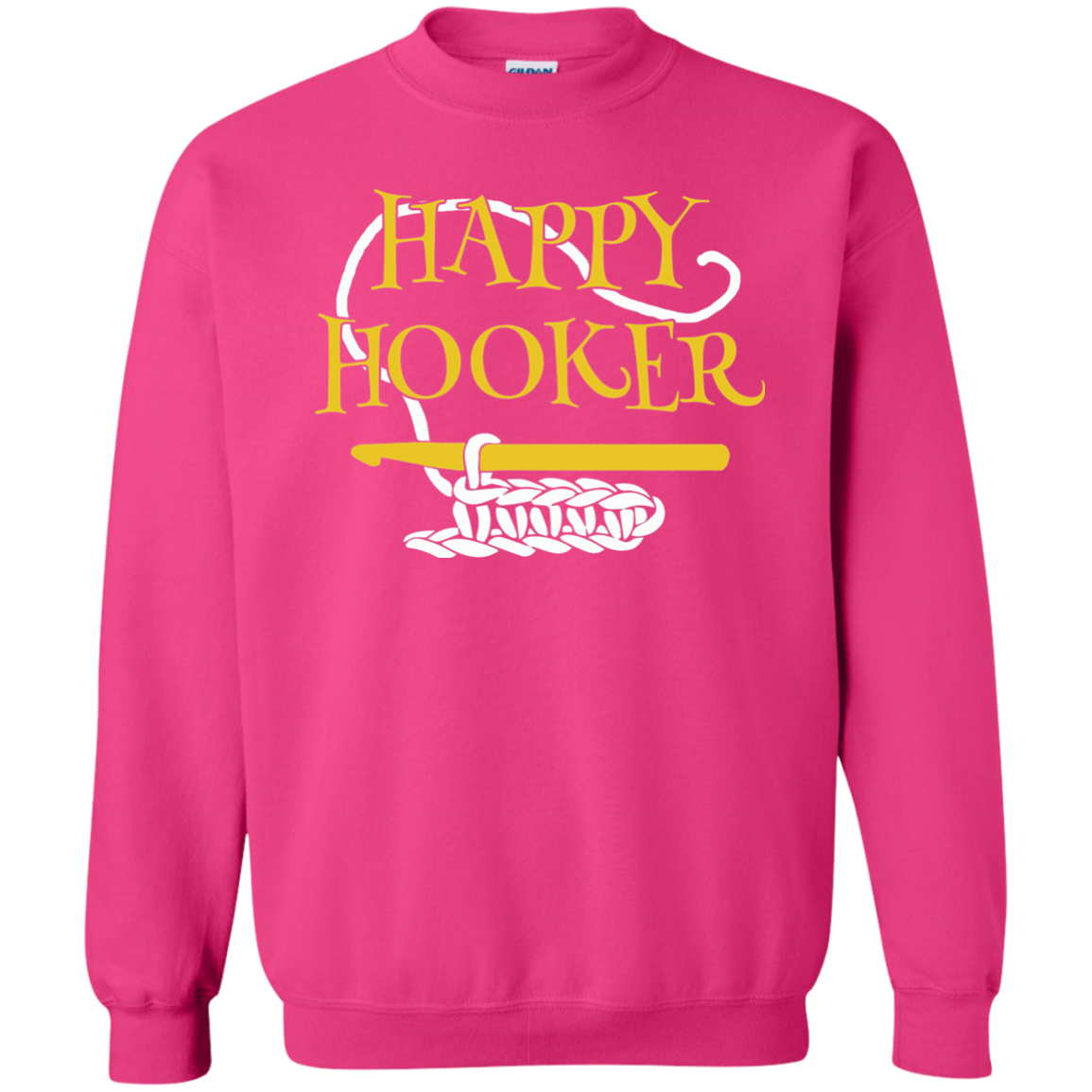 Happy Hooker Crewneck Pullover Sweatshirt